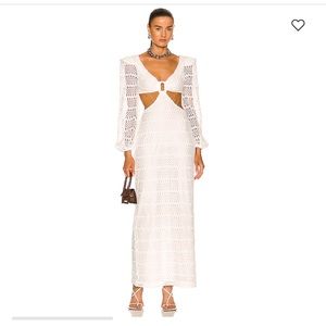 PatBo crochet cutout maxi dress